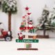 thumbnail image 4 of Adornos de madera, decoraciones navideñas, centro de mesa navideño, muñeco de nieve de madera, Papá Noel, decoraciones de mesa navideñas, adecuados para fiestas, decoración de interiores, decoraciones, 4 of 6