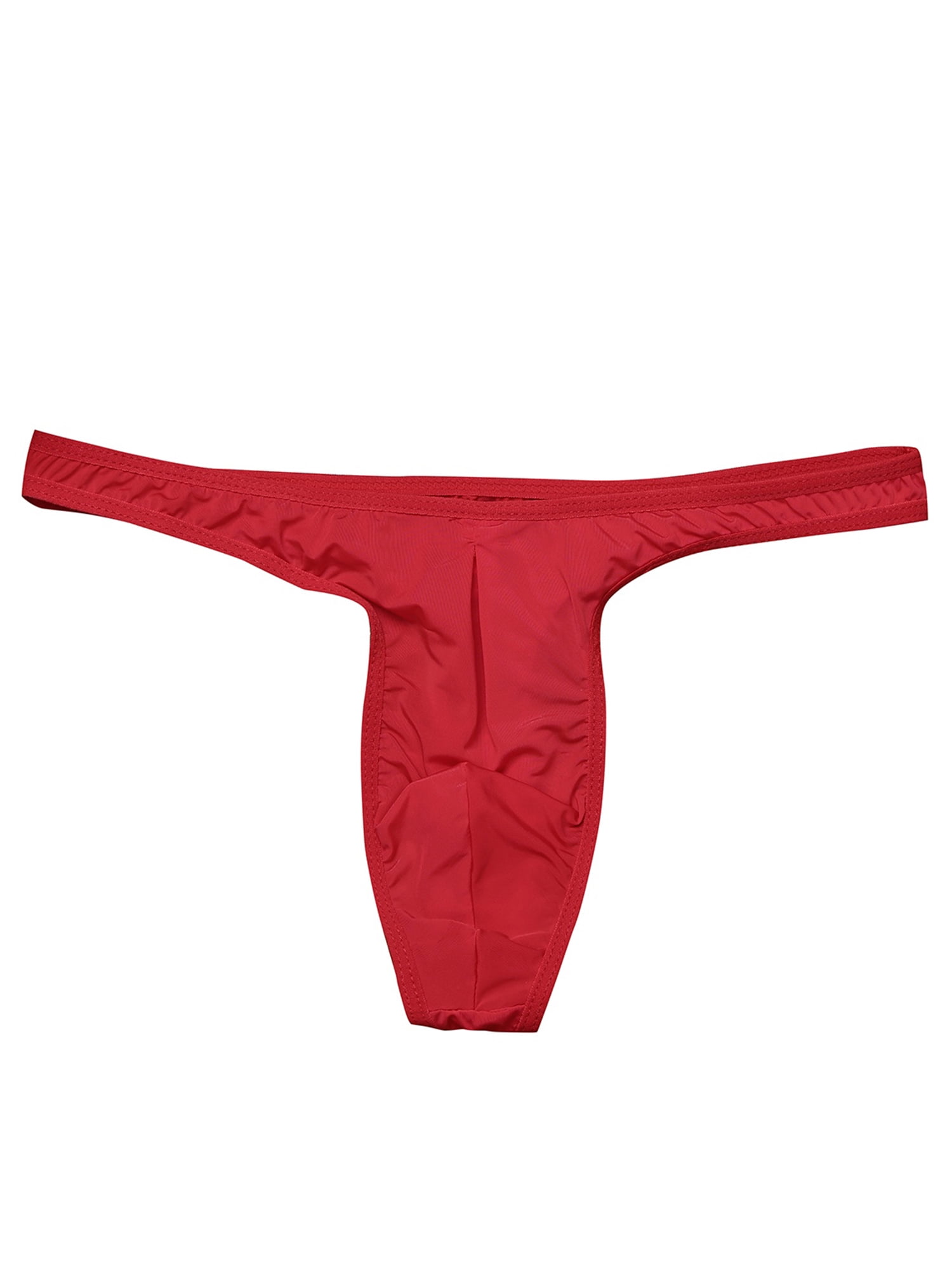 iEFiEL Men Ruched Back Bikini Briefs Thong Underwear Bulge Pouch ...