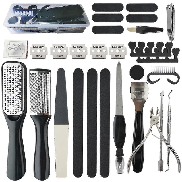 23pcs Pedicure Kit Foot File Set Stainless Steel Foot Care Tools Dead Skin Callus Remover