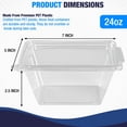 thumbnail image 4 of Tamper-Resistant Clear Hinged Containers with Flat Lid  Disposable Plastic Clamshell Takeout Boxes for Food, Salad, Dessert, Sandwich, Leak-Proof & Stackable  BPA-Free 300, Clear, 24 oz, 4 of 9