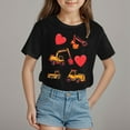 thumbnail image 2 of Toddler Girl Shirt Baby Girls Short Sleeve 0-24 Months 2t 3t 4t 5t 6t 7t T-Shirts Soft Cotton Tee Toddler Girl Clothes Gibobby,18-24 Months,Black, 2 of 4