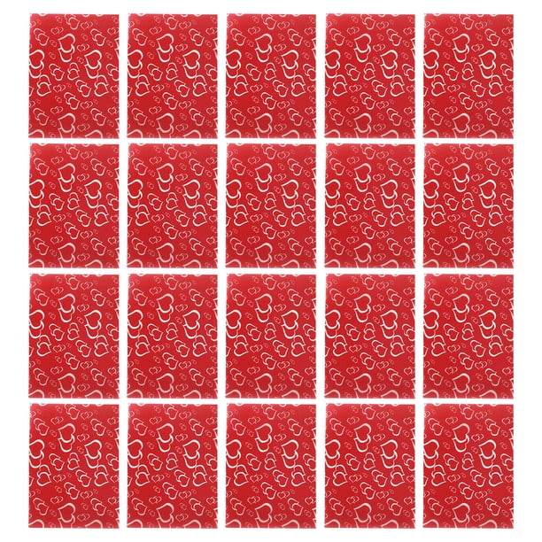 KAKOWELY 500 unidades de papel de embalaje creativo para azúcar, elegante papel de regalo para turrón, para fiestas de San Valentín (patrón 008)