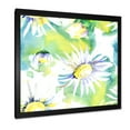 thumbnail image 2 of Designart 'Aquarelle Impression of Daisy Flowers II' Traditional Framed Art Print, 2 of 4