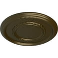 thumbnail image 3 of Ekena Millwork 17 3/8"OD x 1 1/8"P Federal Roped Large Ceiling Medallion (Fits Canopies up to 7 3/4"), Hand-Painted Brass, 3 of 6