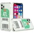 thumbnail image 2 of for Apple iPhone 11 (6.1") Airplane Travel Boarding Pass Tags Design Clear Transparent TPU Bumper Shockproof Protective Cover ,Xpm Phone Case [ATL - Atlanta], 2 of 5