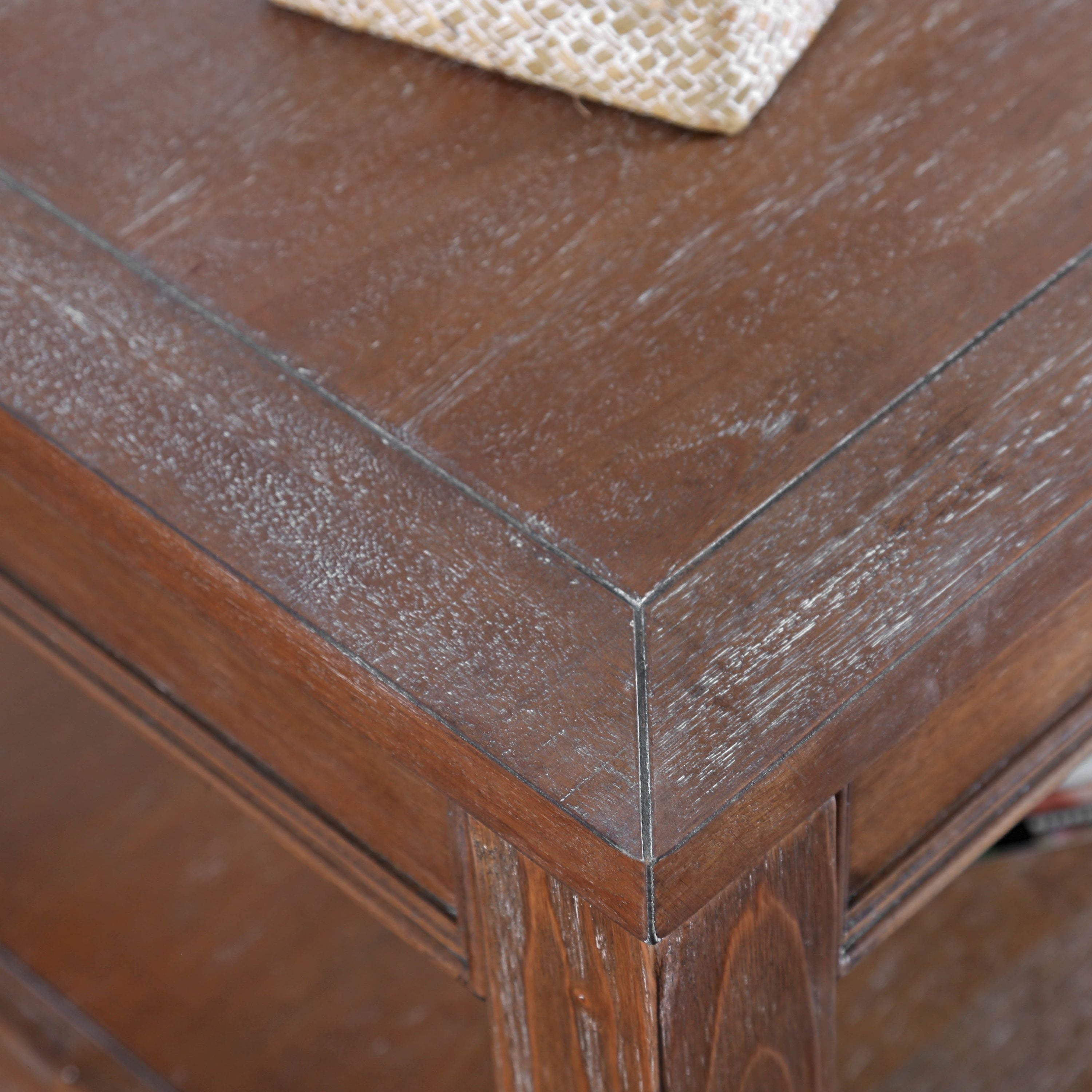 Furniture of America Keller Country Lower Shelf Coffee Table, Oak