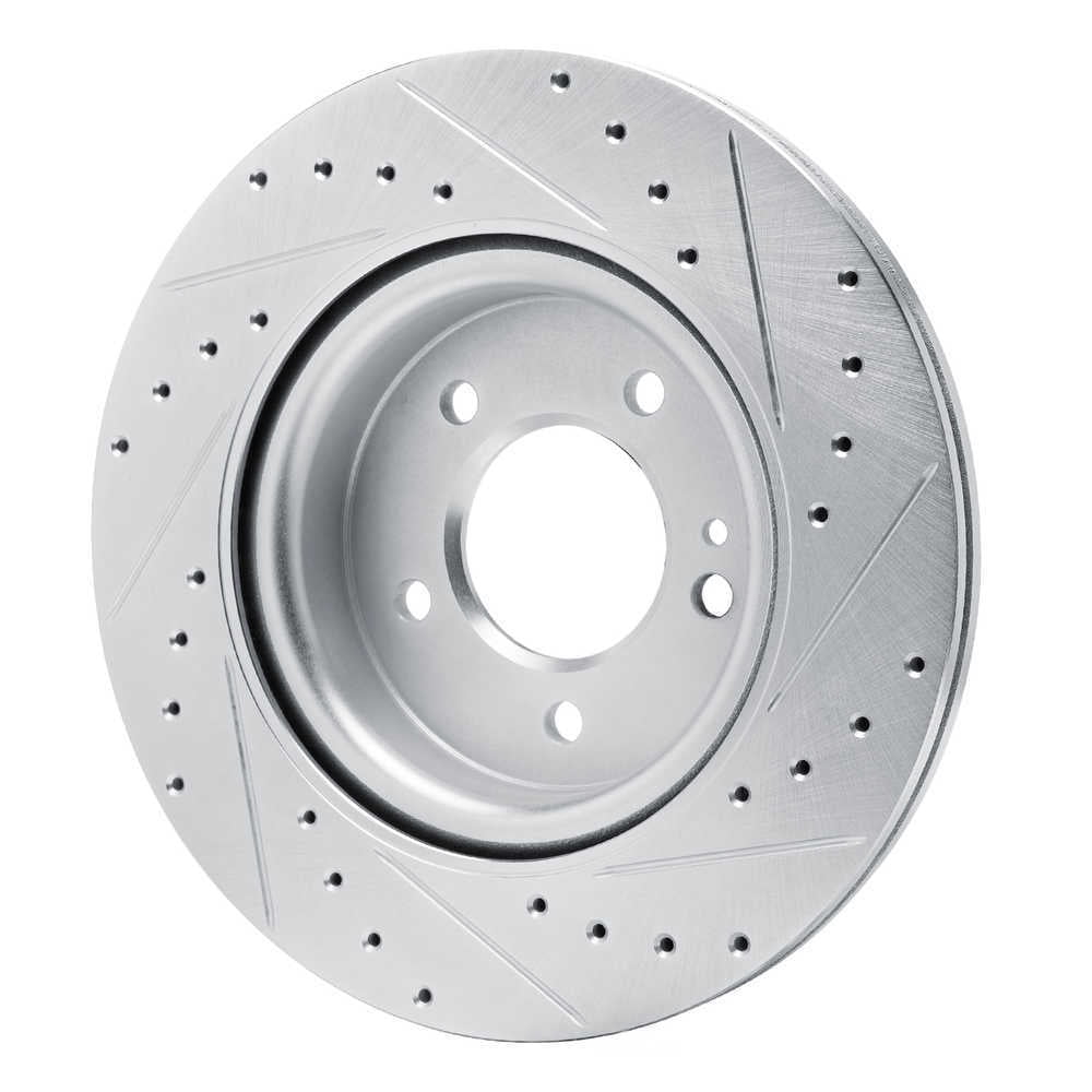 Dynamic Friction Company 631-63177L DFC Brake Rotor - Drilled And Slotted - Silver