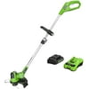 Greenworks 24V 12-inch Cordless String Trimmer with 2.0 Ah Battery and Charger, 21342