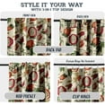thumbnail image 3 of Vargottam Cotton Curtains for Windows - 3-in-1 Rod Pocket/Back Tab Short Window Drapes - Light Filtering Cotton Panels - Set of 2, 52"x63" - Fruits Vine Print (Beige), 3 of 8