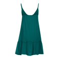 thumbnail image 4 of JUNWELL Summer Dresses for Women Boho Solid Color V Neck Spaghetti Strap Mini Dress Casual Loose Ruffle Hem Flowy Beach Dress, 4 of 5