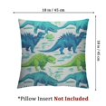 thumbnail image 7 of Crocodile Throw Pillow Cushion Cover, Cartoon Crocodiles Pattern Colorful Silhouette of Wildlife Animals, Decorative Square Accent Pillow Case, , Multicolor, 7 of 7