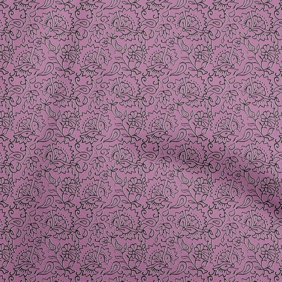 oneOone Viscose Chiffon Pink Fabric Asian Floral Block Diy Clothing Quilting Fabric Print Fabric By Yard 42 Inch Wide