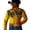 Yellow@GC@, variant on CONZONE Mens Western Cowboy Shirts Long Sleeve Buttons Down Shirts for Men Trendy Embroidered Lapel Soft Lightweight Tops