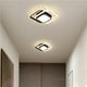 thumbnail image 3 of Luz Geométrica Moderna Metal De Moda Modos De Luz Ajustables Duros Duraderos 21W 85-265V Luz Led De Techo Cuadrada Práctica Negra Para Entrada Pasillo Balcón Vogacara HA015953-00, 3 of 6