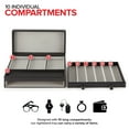 thumbnail image 3 of Stock Your Home Mens Valet Tray, Men's Jewelry Box, Night Stand Organizers and Storage, Bedside Table Organizer, Watch Box for Dresser, Faux Leather (Black & Gray), 3 of 7
