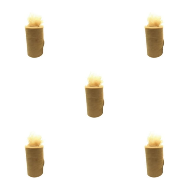 Decodeary Wedding Party Decorations Easy To And Clean Tulle Coil Durable And Reliable White Roll Wedding Tape gold 5Set
