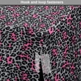 thumbnail image 4 of Leopard Print Dog Crate Cover, Safari Animal Pattern Nature Inspired Fashion Cheetah Panther, Easy to Use Pet Kennel Cover for Medium Large Dogs, 35" x 23" x 27", Pink Grey Black, by Ambesonne, 4 of 6