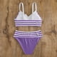 thumbnail image 5 of Traje de Baño de Mujer Más Tamaño de Impresión Bikini Traje de Baño Dividido, Poliéster Spandex para la Playa Del Verano Y la Piscina, 5 of 9