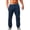 Navy, variant on Breezora Mens Casual Pants Cotton Comfortable with Drawstring Lightweight Breathable Loose Fit Trousers for Spring Summer Hot Weather L Size Beige