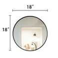 thumbnail image 5 of PAIHOME Black 18 Inch Round Bathroom Mirror, Metal Frame Circle Vanity Mirror for Bedroom, Living Room, 5 of 7