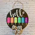 thumbnail image 4 of Clearance! Summer Cool Wooden Door Sign | Wooden Craft Plaque For Summer | Home Decor, 4 of 6