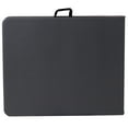 thumbnail image 6 of Emma + Oliver 6-Foot Bi-Fold Dark Gray Plastic Folding Table with Carrying Handle, 6 of 12