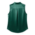 thumbnail image 2 of WERYOUNG Women's Blouses Sleeveless Summer Button Down Collared Shirts For Business Casual Wear Lightweight Breathable Blouse Comfortable Tops L, 2 of 5