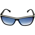 thumbnail image 2 of Police Sunglasses Women Black Matte Silver Rectangular Polarized S1809 U28X, 2 of 5