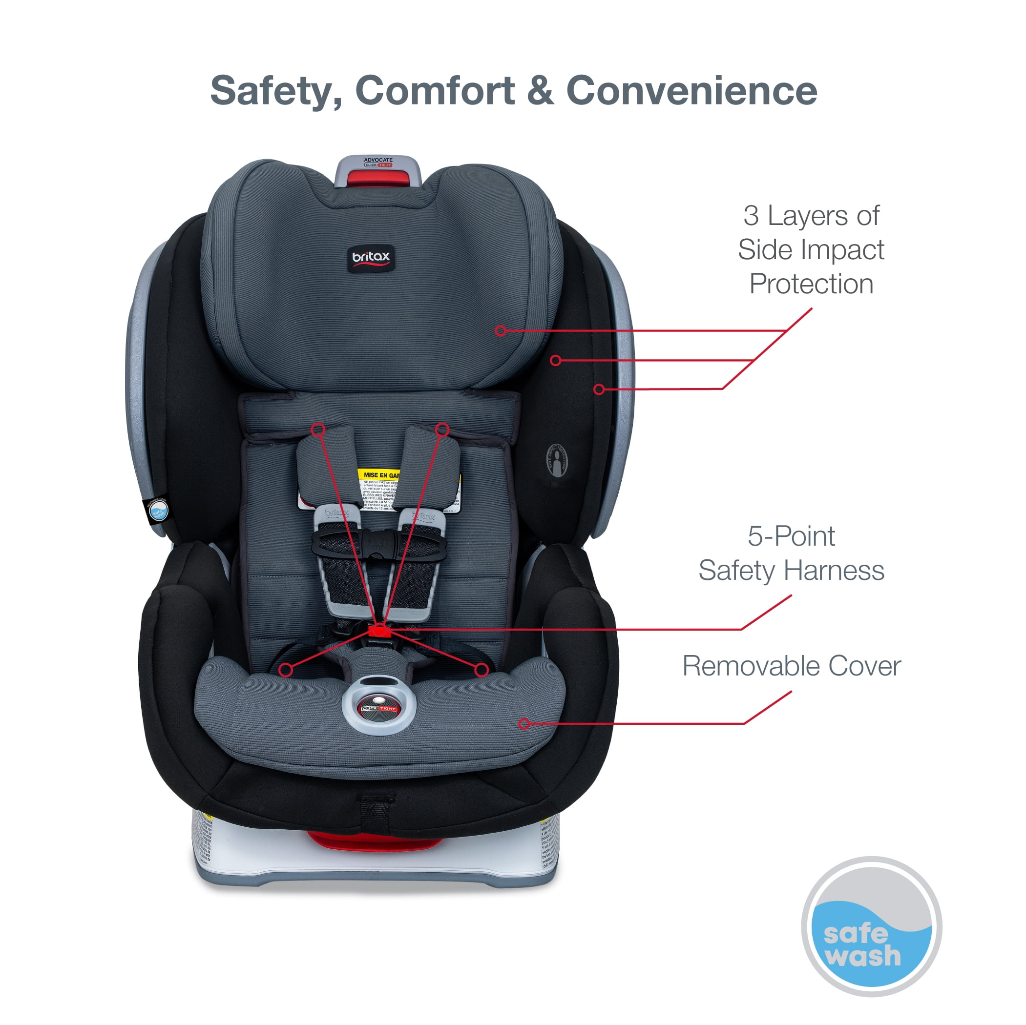 Britax Advocate ClickTight Convertible Car Seat SafeWash Otto