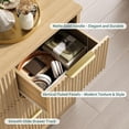 thumbnail image 4 of Commode Cannelée à 7 Tiroirs avec Poignées en Métal, Organisateur de Rangement Moderne pour Chambre et Meuble Télé pour Rangement de Vêtements de Garde-Robe, 4 of 8