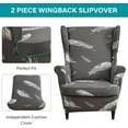 thumbnail image 4 of AIGIA Wingback Chair Slipcovers 2 Piece Stretch Wing Chair Covers Slipcovers Wingback Sofa Covers for Living Room, 4 of 20