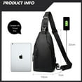 thumbnail image 2 of Waterproof Sling Bag for Men Crossbody Bag Shoulder travel Backpack Sling with USB Charging Port Anti Theft Cross Body Bag Chest Daypack for Hiking Sports Running Women, 2 of 8