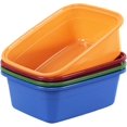 thumbnail image 1 of Yesdate Bassine Colorée de 12 Pintes, Bassine en Plastique, Bac Rectangulaire, 4 Paquets, 1 of 7