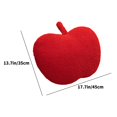 thumbnail image 2 of ﻿ Fruit Shaped Pillows Apple Shaped Throw Pillow, Soft Velvet Plush Fun Home Decor of Fruit Themed Shaped Cushions, Decorative Shaped Pillow for Couch Bed, Red, 17.7 x13.7 inches, 2 of 5