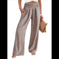 thumbnail image 2 of Pantalones Palazzo de Cuadros para Mujer, Pantalones de Pijama de Cintura Alta y Pierna , Pantalones Casuales Bonitos con Bolsillos Marrón L, 2 of 9