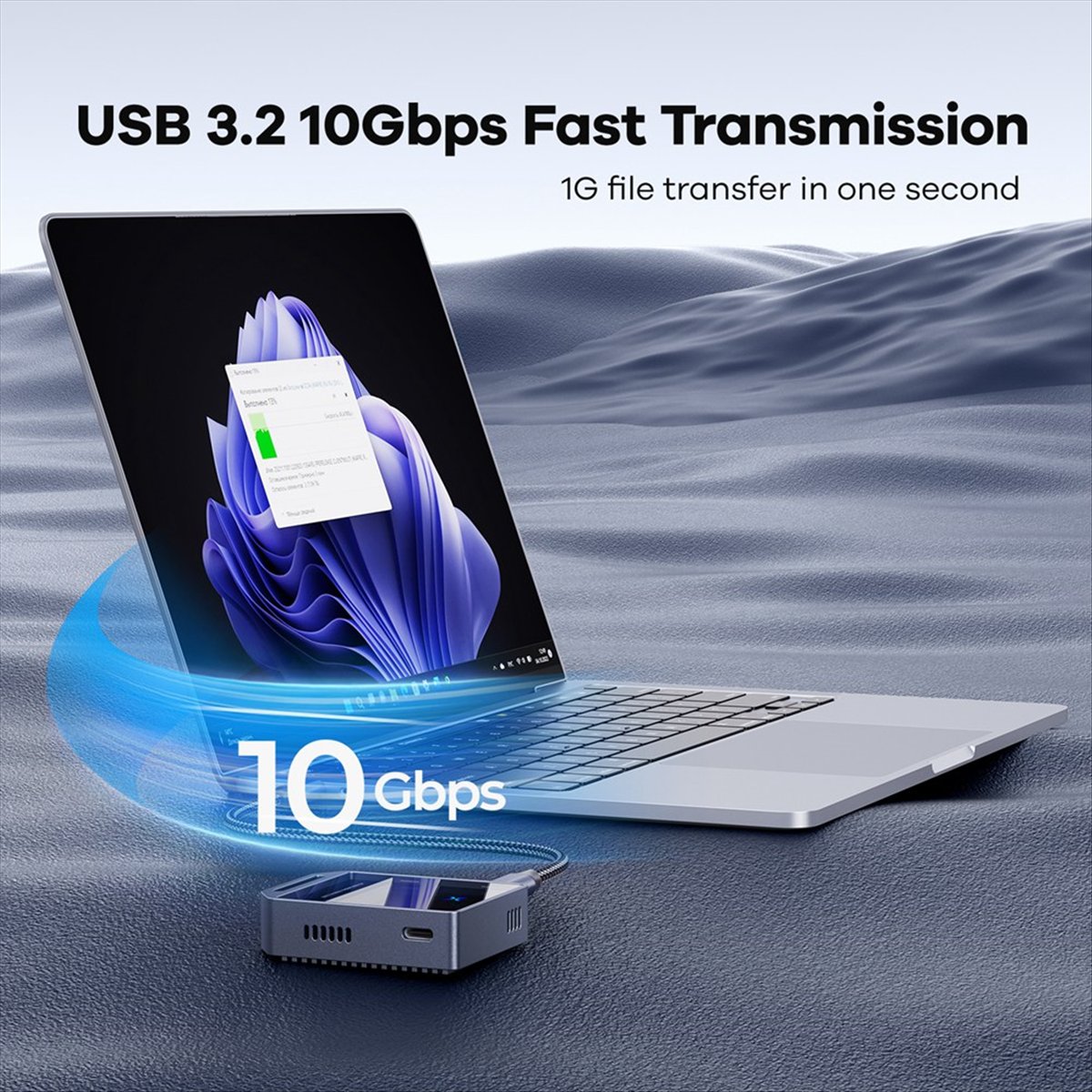 2230 M.2 NVMe/ SSD Enclosure with Cooling Fan USB 3.2 Gen 2 to NVMe PCI-E M.2 SSD Case for 2230 M.2 SSD