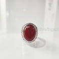 thumbnail image 3 of Red Onyx Mans Ring, Natural Red Onyx Gents Ring, December, Silver Jewelry, 925 Silver Ring, Birthday Gift, Heavy Mens Ring, Arabic Design, Ottoman Style Ring, Christmas, Turkey Mens Signet Ring, 3 of 7