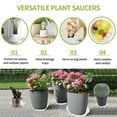 thumbnail image 4 of 10pc Clear Plant Saucer Drip Trays Plastic Plant Pot Saucers Flower Pot Set, 4 of 7