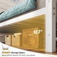 thumbnail image 4 of EnHomee King Size Metal Platform Bed Frame Metal Bed Frame King with Headboard & Footboard Bed Frame with LED Lights & Storage,Noise Free,Black, 4 of 8