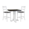 thumbnail image 3 of Sunny Designs Carriage House 36" Wood Pub Table in White/Dark Brown, 3 of 7