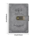 thumbnail image 3 of LHWEN Notebook with Password Lock PU Leather Modern Desktop to Protect Privacy and Creative Password Notebook with Password Lock Student Diary Notepad, 3 of 3