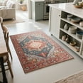 thumbnail image 2 of Homore Vintage Boho Oriental Medallion Area Rug, 2' x 3', Red, 2 of 8
