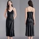 thumbnail image 2 of Camisones para mujer, vestidos de noche largos sin mangas, camisola de seda satinada, lencería, vestido deslizante, ropa de dormir Sexy, camisa para dormir para mujer, 2 of 4