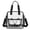 Black, variant on ibiyuan Clear Bag for Stadium Events, Tote Bag with Detachable Reinforced Strap for Sports Concert and Work