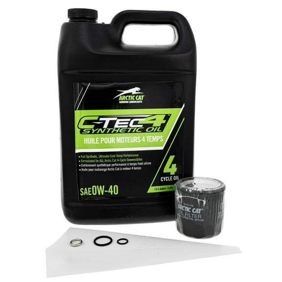 Arctic Cat 6639-528 C-TEC4 Synthetic Engine Oil Change Kit 2007-2016 5000 9000