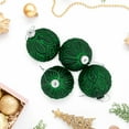 thumbnail image 2 of Northlight Glitter Lined Diamonds Glass Christmas Ball Ornament - 3" (80mm) - Green - 4ct, 2 of 6
