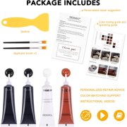 SEISSO 4-Pack Leather and Suede Repair Creams, 1.59 oz, Black, Brown, White, Waterproof