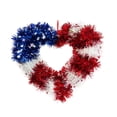 thumbnail image 2 of ZPWSHI 250th Anniversary Heart Wreath, Flag Heart-Shaped Wreaths for Front Door, Patriotic Brave Wreath, Red White & Blue Flag Wreaths, Decor for 4th of July, Independence Day & Veterans Day, 2 of 7