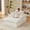 White, variant on Resenkos 51.97 inch modern comfortable cushioned compression single seat sofa with unique footrest design, Lounge chair, Dark Gray