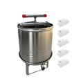 thumbnail image 4 of Tnarru Honey Extractor Making Lightweight Multifunctional Stable Base Crusher Fruit Press for Olive Oil Vinasse Honeycomb 5 filtration bags, 4 of 8